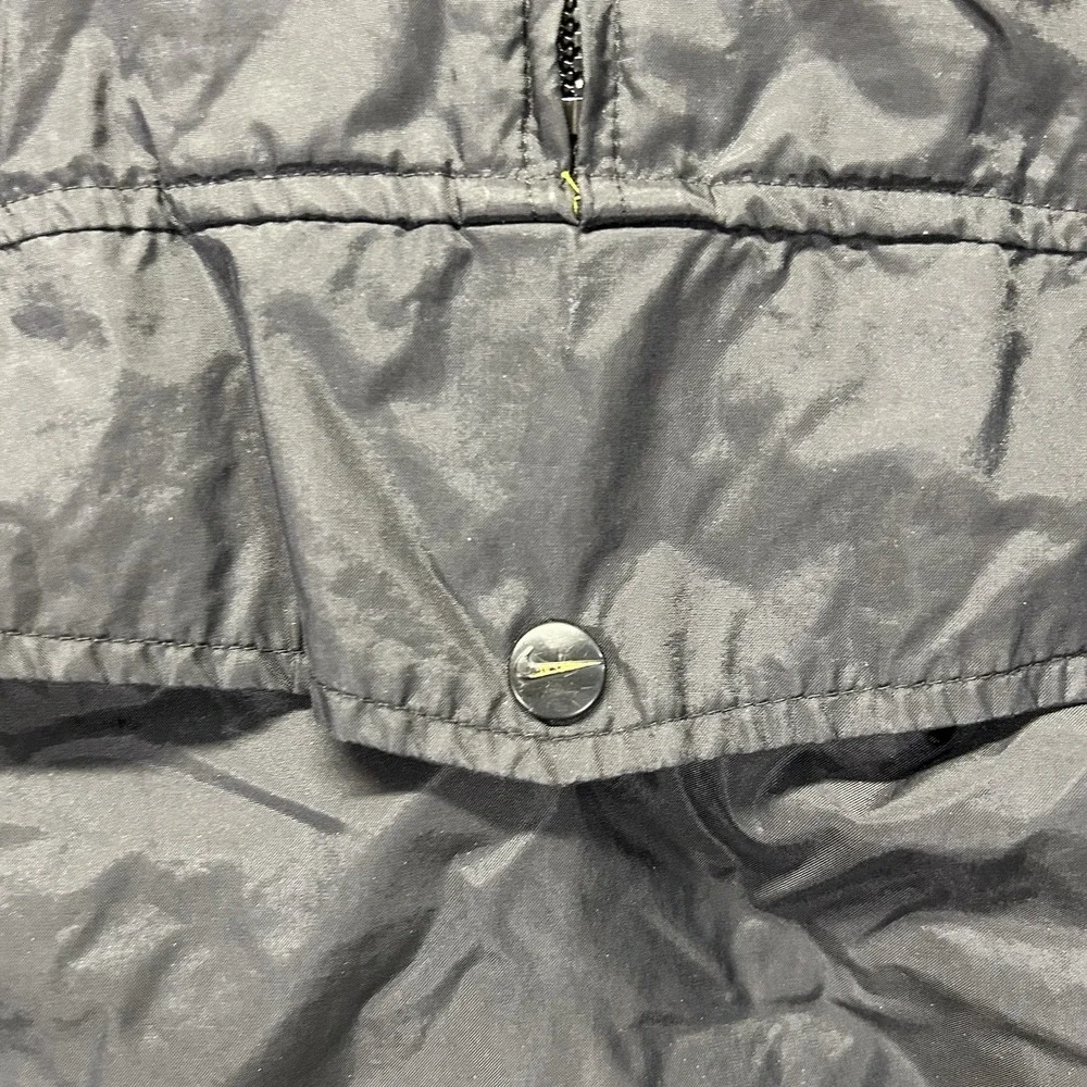 Vintage‎ 90s Nike Windbreaker Jacket Snap Yellow Black Size Youth Small (8)